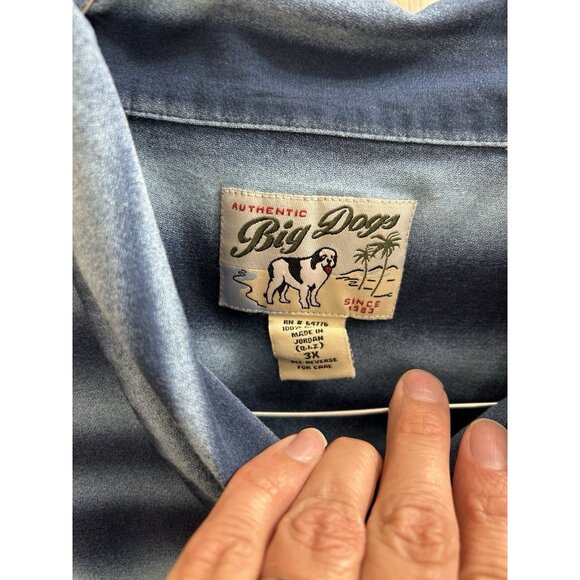 Authentic Big Dogs Hawaiian Aloha Classic Woodie Car Beach Camp Shirt Mens Sz 3x - Picture 5 of 9